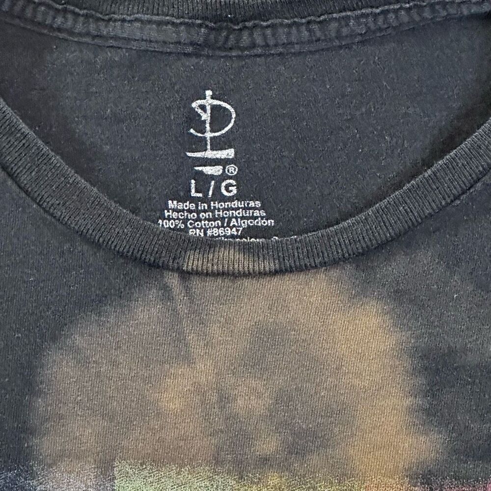 Pink Floyd The‎ Darkside Of The Moon Tie Dye T-Shirt Mens L Black Rick Band Tee - Picture 2 of 7